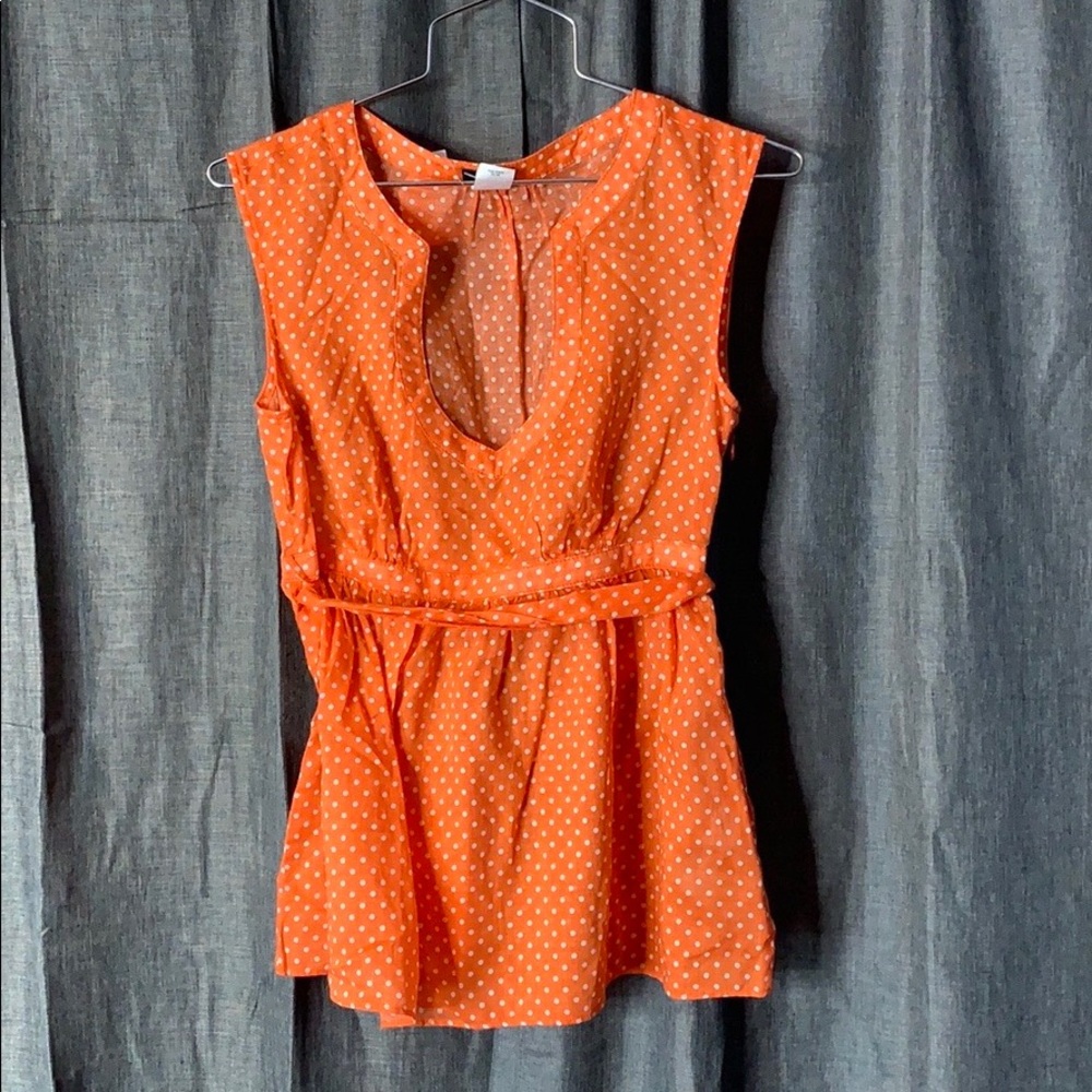 J Crew Caterina Polka Dot  Top Sz 0